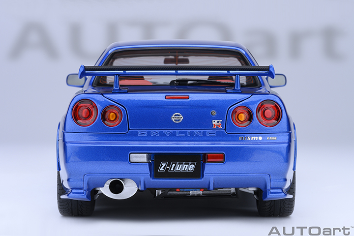 77460 1/18 NISMO R34 GT-R Z-tune (BAYSIDE BLUE W/ CARBON BONNET)