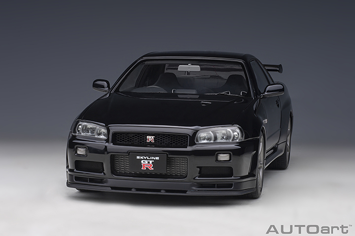 77407 1/18 NISSAN SKYLINE GT-R (R34) V-SPEC II (BLACK PEARL)