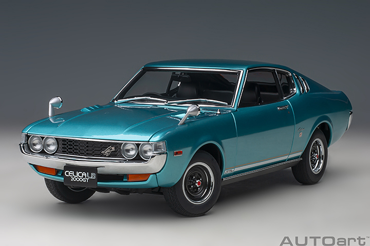 78767 1/18 TOYOTA CELICA LIFTBACK 2000GT (RA25) 1973 (TURQUOISE BLUE METALLIC)