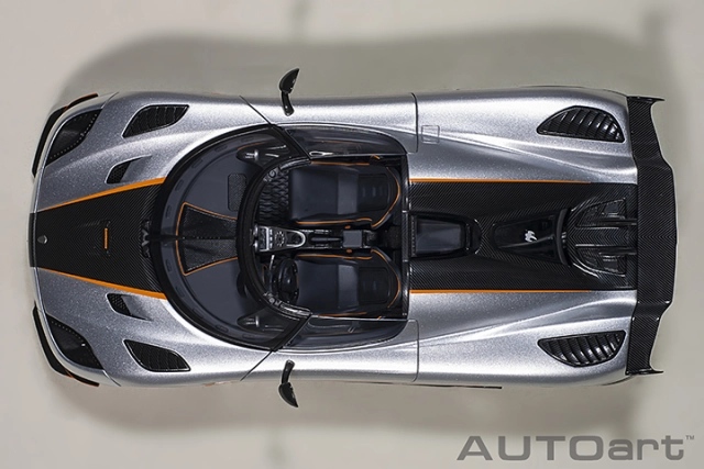 AUTOart 79024 Koenigsegg Agera RS 1/18 - Argent Lunaire/carbone Avec Accents Orange