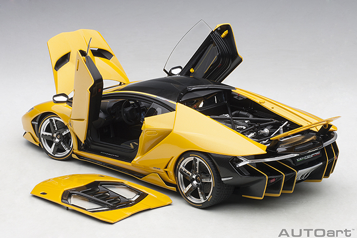 79115 1/18 LAMBORGHINI CENTENARIO (NEW GIALLO ORION/METALLIC YELLOW)