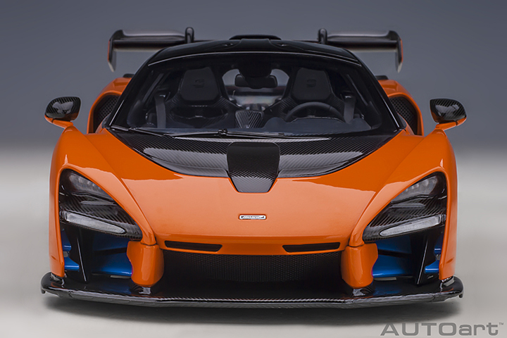 76078 1/18 McLAREN SENNA (TROPHY MIRA/ORANGE)