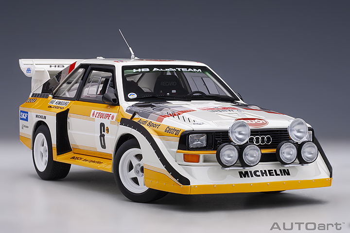 88602 1/18 AUDI QUATTRO S1 RALLY MONTE CARLO 1986 H.MIKKOLA/A.HERTZ #6