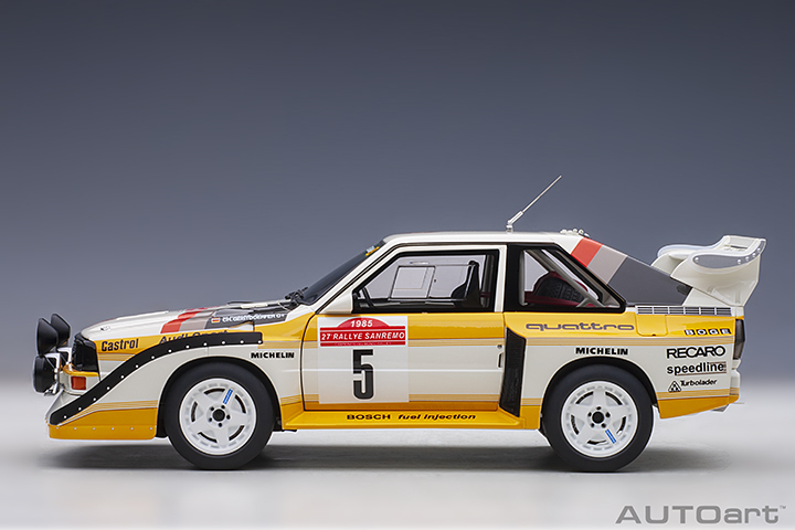 88503 1/18 AUDI QUATTRO S1 RALLY SAN REMO 1985 WINNER W. RöHRL/C. GEISTDöRFER #5