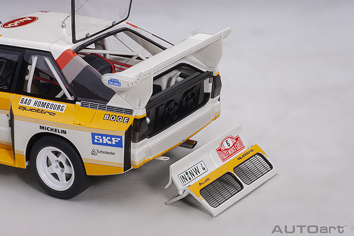 88602 1/18 AUDI QUATTRO S1 RALLY MONTE CARLO 1986 H.MIKKOLA/A.HERTZ #6