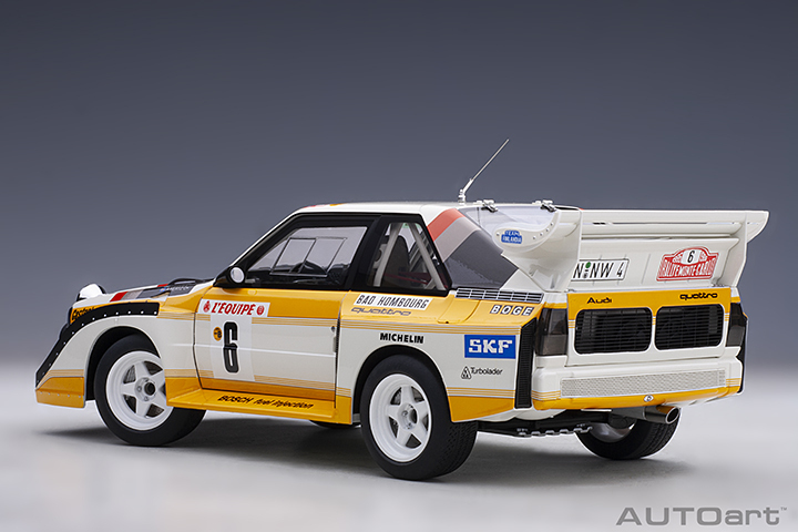 88602 1/18 AUDI QUATTRO S1 RALLY MONTE CARLO 1986 H.MIKKOLA/A.HERTZ #6