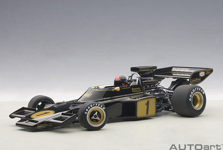 87328  1/18 LOTUS 72E 1973 EMERSON FITTIPALDI #1 (WITH DRIVER FIGURINE IN COCKPIT)