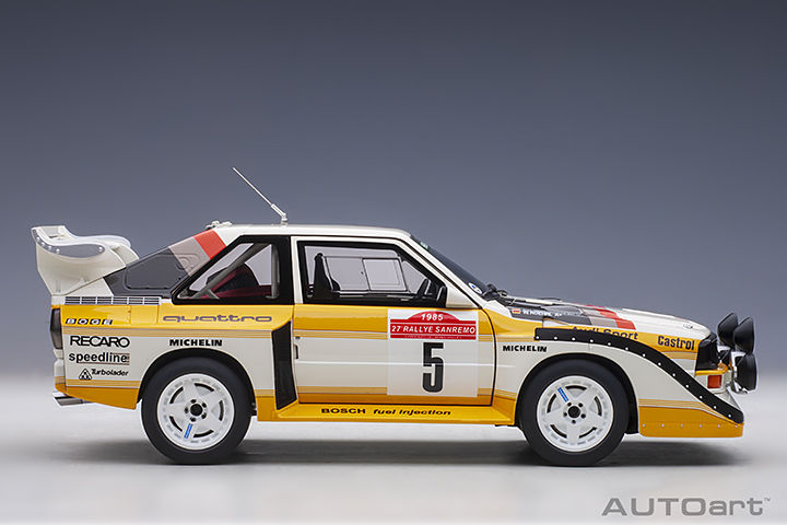 88503 1/18 AUDI QUATTRO S1 RALLY SAN REMO 1985 WINNER W. RöHRL/C. GEISTDöRFER #5