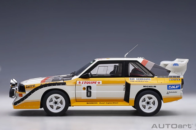 88602 1/18 AUDI QUATTRO S1 RALLY MONTE CARLO 1986 H.MIKKOLA/A.HERTZ #6