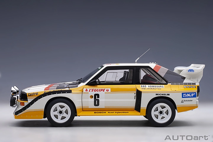 88602 1/18 AUDI QUATTRO S1 RALLY MONTE CARLO 1986 H.MIKKOLA/A.HERTZ #6