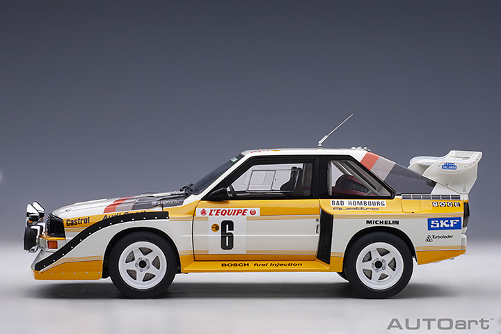 88602 1/18 AUDI QUATTRO S1 RALLY MONTE CARLO 1986 H.MIKKOLA/A.HERTZ #6