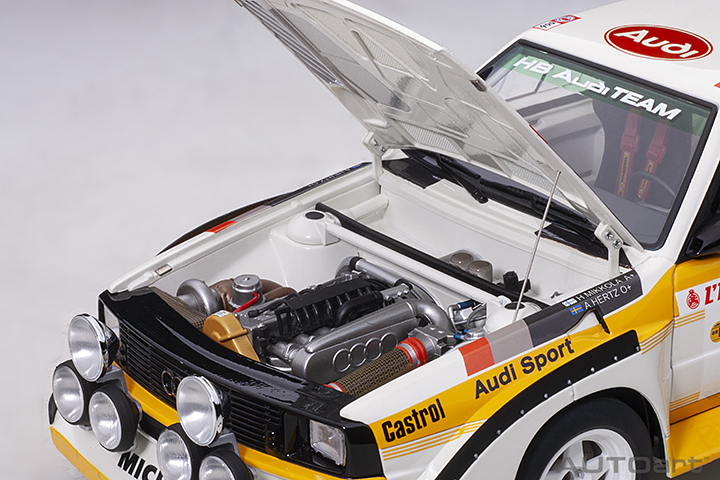 88602 1/18 AUDI QUATTRO S1 RALLY MONTE CARLO 1986 H.MIKKOLA/A.HERTZ #6