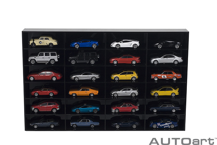 90031 1/43 ACRYLIC DISPLAY SHELF FOR 24 X 1/43 MODEL CARS (BLACK)