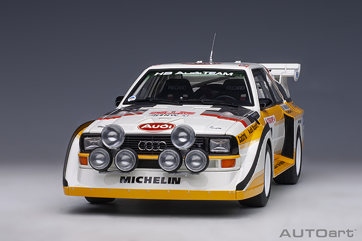 88602 1/18 AUDI QUATTRO S1 RALLY MONTE CARLO 1986 H.MIKKOLA/A.HERTZ #6