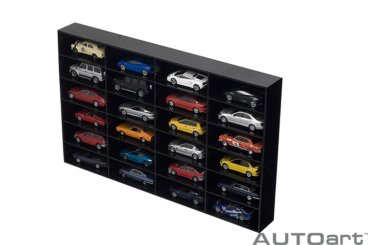 90031 1/43 ACRYLIC DISPLAY SHELF FOR 24 X 1/43 MODEL CARS (BLACK)