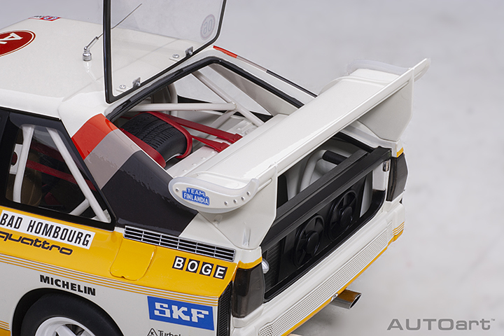 88602 1/18 AUDI QUATTRO S1 RALLY MONTE CARLO 1986 H.MIKKOLA/A.HERTZ #6