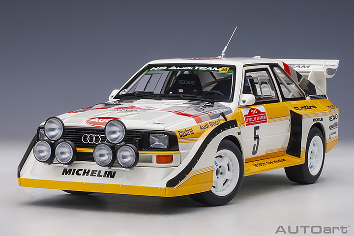 88503 1/18 AUDI QUATTRO S1 RALLY SAN REMO 1985 WINNER W. RöHRL/C. GEISTDöRFER #5