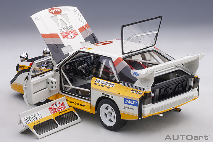 88602 1/18 AUDI QUATTRO S1 RALLY MONTE CARLO 1986 H.MIKKOLA/A.HERTZ #6