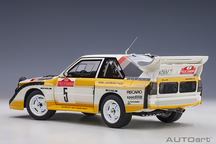 88503 1/18 AUDI QUATTRO S1 RALLY SAN REMO 1985 WINNER W. RöHRL/C. GEISTDöRFER #5