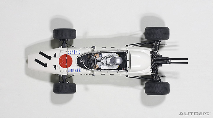 86599 1/18 HONDA RA272 F1 GRAND PRIX MEXICO 1965 RICHIE GINTHER #11 (WITH DRIVER FIGURE FIT)