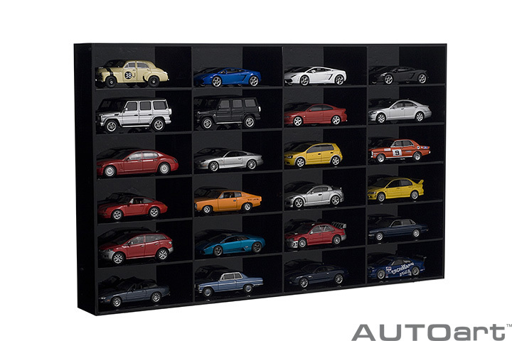 90031 1/43 ACRYLIC DISPLAY SHELF FOR 24 X 1/43 MODEL CARS (BLACK)