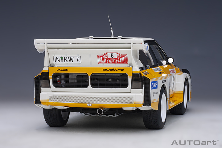 88602 1/18 AUDI QUATTRO S1 RALLY MONTE CARLO 1986 H.MIKKOLA/A.HERTZ #6