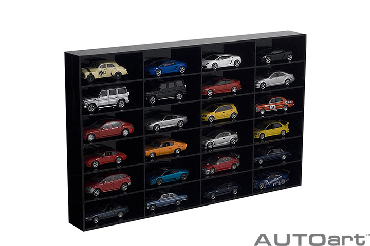 90031 1/43 ACRYLIC DISPLAY SHELF FOR 24 X 1/43 MODEL CARS (BLACK)