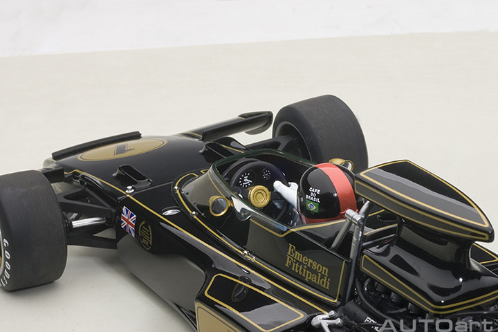 87328  1/18 LOTUS 72E 1973 EMERSON FITTIPALDI #1 (WITH DRIVER FIGURINE IN COCKPIT)