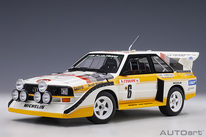 88602 1/18 AUDI QUATTRO S1 RALLY MONTE CARLO 1986 H.MIKKOLA/A.HERTZ #6