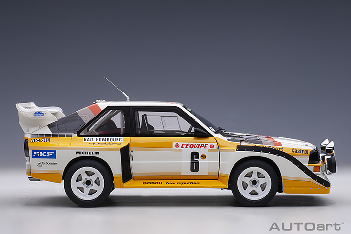 88602 1/18 AUDI QUATTRO S1 RALLY MONTE CARLO 1986 H.MIKKOLA/A.HERTZ #6