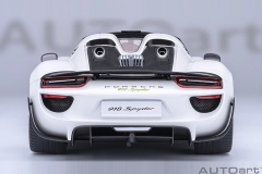 77920 1/18 PORSCHE 918 SPYDER WEISSACH PACKAGE (WHITE/RED INTERIOR)