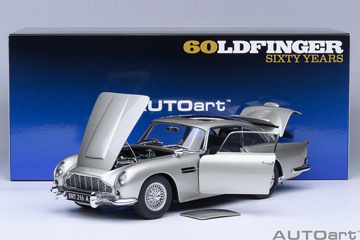 70296 1/18 ASTON MARTIN DB5 GOLDFINGER (W/ WEAPONS)(SILVER)