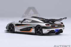 20042 1/64 KOENIGSEGG ONE : 1 (MOON GREY/CARBON BLACK /ORANGE ACCENTS)