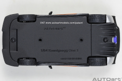 20042 1/64 KOENIGSEGG ONE : 1 (MOON GREY/CARBON BLACK /ORANGE ACCENTS)