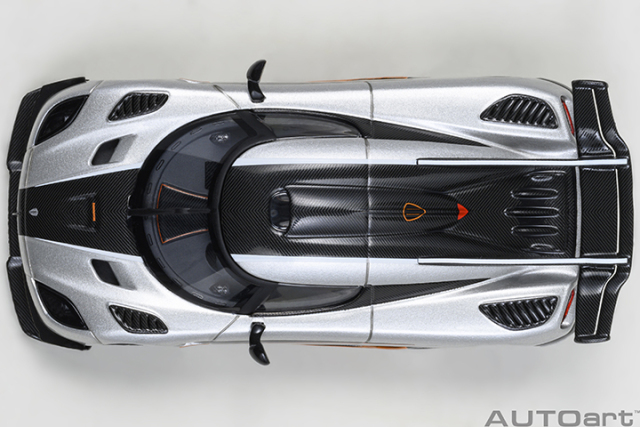 20042 1/64 KOENIGSEGG ONE : 1 (MOON GREY/CARBON BLACK /ORANGE ACCENTS)