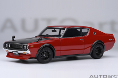 77479 1/18 NISSAN SKYLINE 2000 GT-R (KPGC110) TUNED VERSION (CARBON FIBER BONNET) (RED)