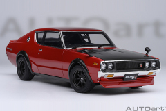 77479 1/18 NISSAN SKYLINE 2000 GT-R (KPGC110) TUNED VERSION (CARBON FIBER BONNET) (RED)