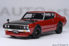 77479 1/18 NISSAN SKYLINE 2000 GT-R (KPGC110) TUNED VERSION (CARBON FIBER BONNET) (RED)