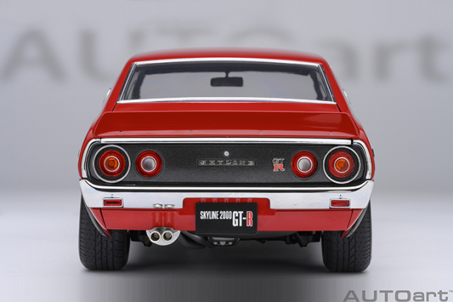 77479 1/18 NISSAN SKYLINE 2000 GT-R (KPGC110) TUNED VERSION (CARBON FIBER BONNET) (RED)