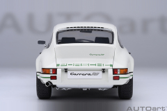 78031 1/18 PORSCHE 911 CARRERA 2.7 RS (GRAND PRIX WHITE/GREEN STRIPES)