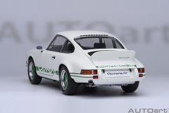 78031 1/18 PORSCHE 911 CARRERA 2.7 RS (GRAND PRIX WHITE/GREEN STRIPES)
