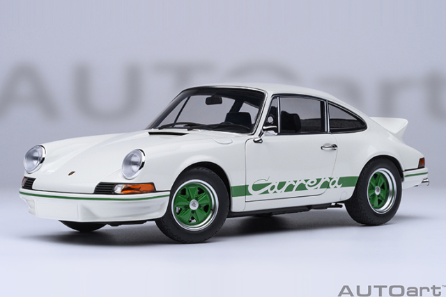 78031 1/18 PORSCHE 911 CARRERA 2.7 RS (GRAND PRIX WHITE/GREEN STRIPES)