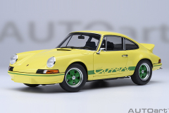 78033 1/18 PORSCHE 911 CARRERA 2.7 RS (LIGHT YELLOW/GREEN STRIPES)