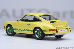 78033 1/18 PORSCHE 911 CARRERA 2.7 RS (LIGHT YELLOW/GREEN STRIPES)