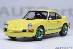 78033 1/18 PORSCHE 911 CARRERA 2.7 RS (LIGHT YELLOW/GREEN STRIPES)