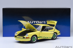 78033 1/18 PORSCHE 911 CARRERA 2.7 RS (LIGHT YELLOW/GREEN STRIPES)