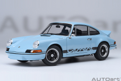 78032 1/18 PORSCHE 911 CARRERA 2.7 RS (GULF BLUE/BLACK STRIPES)