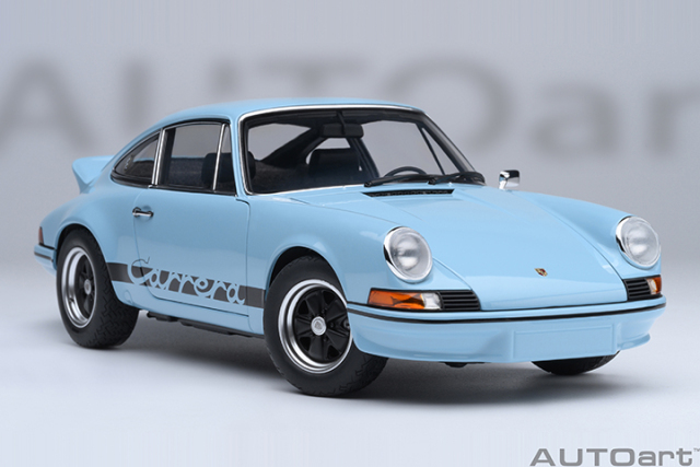 78032 1/18 PORSCHE 911 CARRERA 2.7 RS (GULF BLUE/BLACK STRIPES)