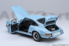78032 1/18 PORSCHE 911 CARRERA 2.7 RS (GULF BLUE/BLACK STRIPES)