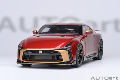 77514 1/18 NISSAN GT-R50 BY ITALDESIGN (METALLIC RED / GOLD)